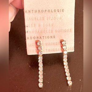 NWT Anthropologie rhinestone drop earrings